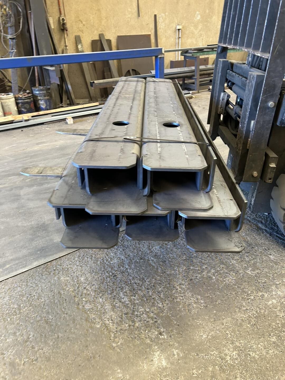 Pressed and fabricated steel sections